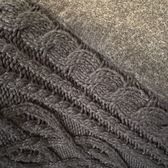 Anthropologie Sleeping on snow Poncho cabled cotillion wool alpaca pullover NWOT - Picture 13 of 14